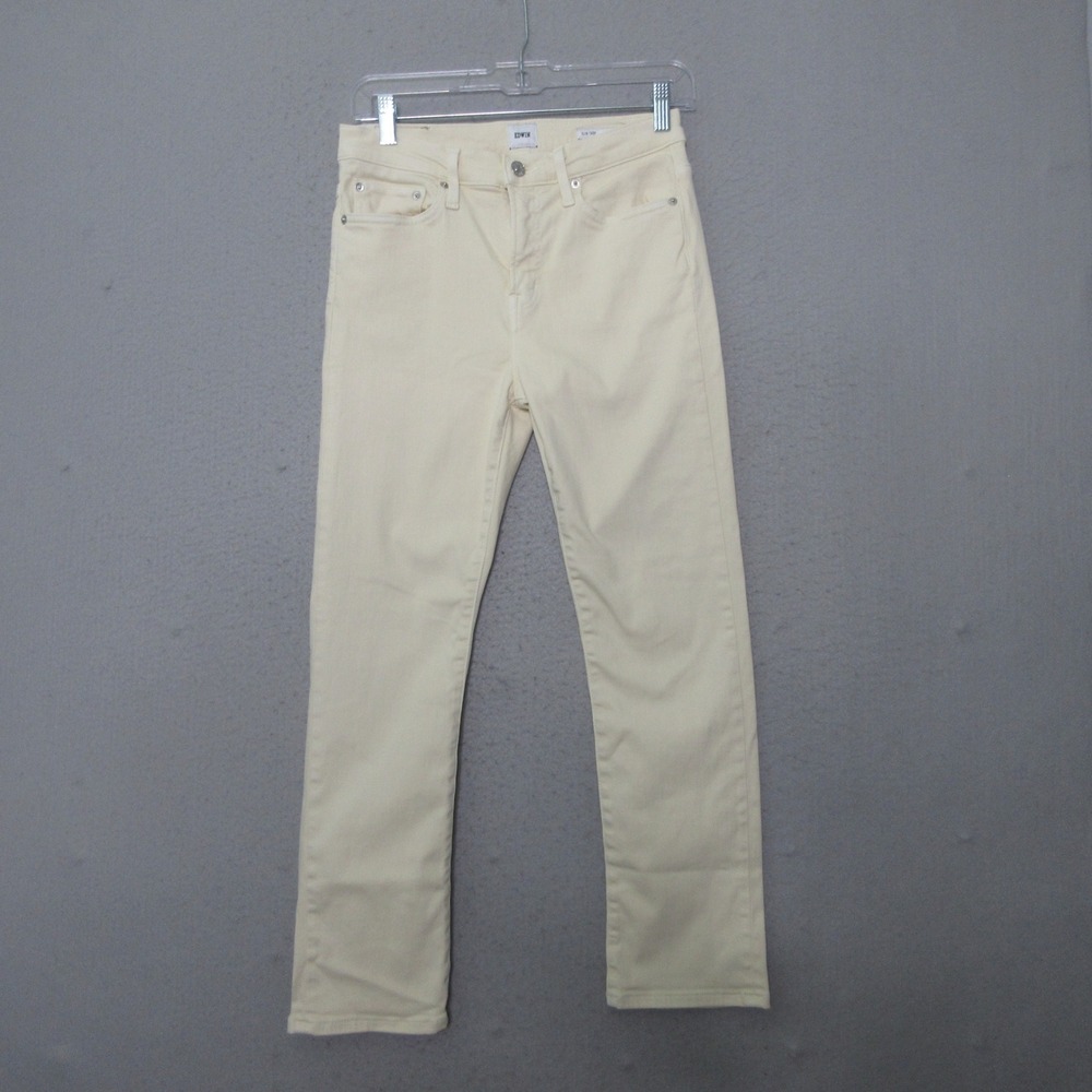 Edwin Jeans Women 26 Elin Crop Straight‎ Leg Minimalist Contemporary USA Denim